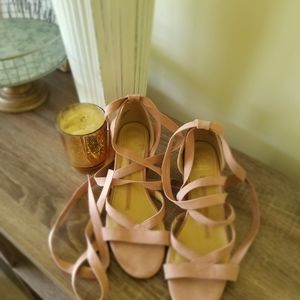 Strappy tie up sandals